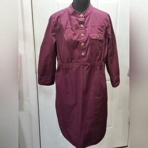 GAP Purple Button-Up Maternity Dress/Long Shirt